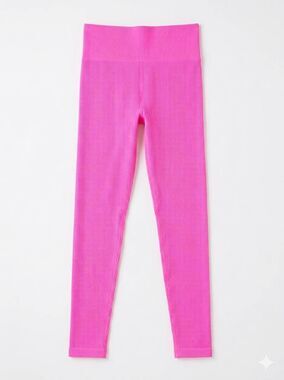 🔸️NWT Pink High Rise Seamless Ribbed Ankle Length Legging Pants Medium